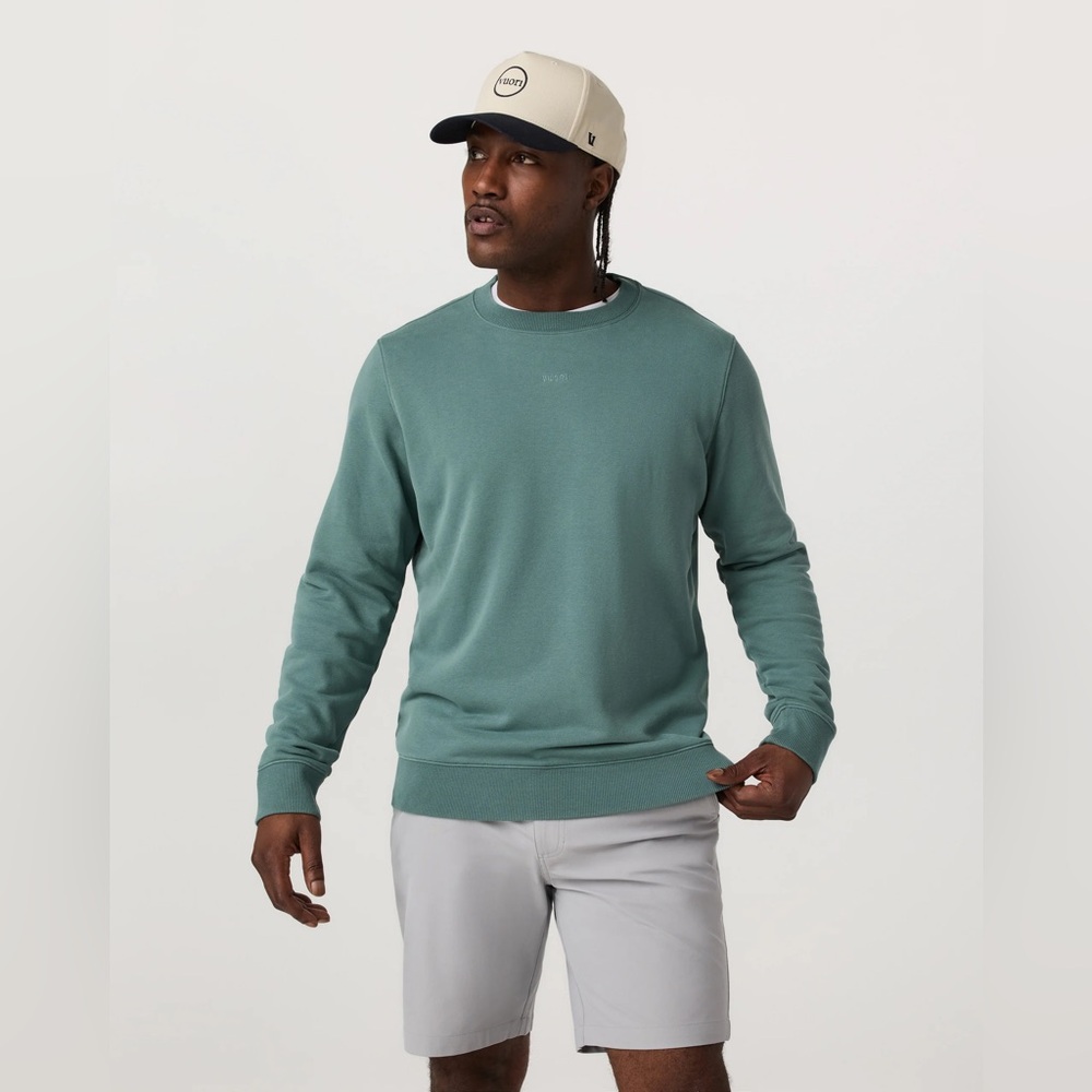VUORI Cypress Logo Pullover in Deep Sea XXL